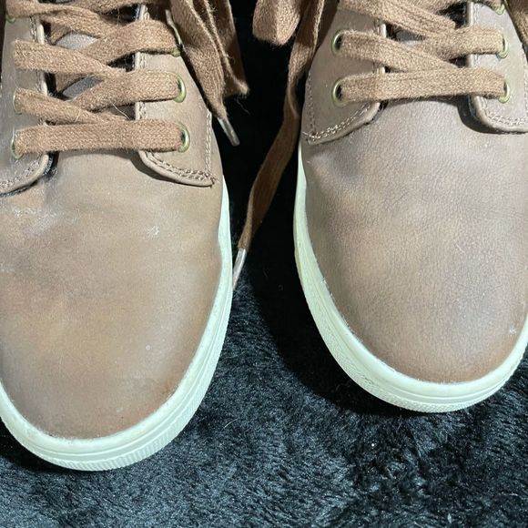 Tan Leather High-Top Sneaker - Picture 8 of 11